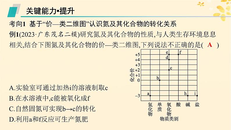 备战2025届新高考化学一轮总复习第4章非金属及其化合物第21讲含氮物质之间的转化绿色化学与环境保护课件07