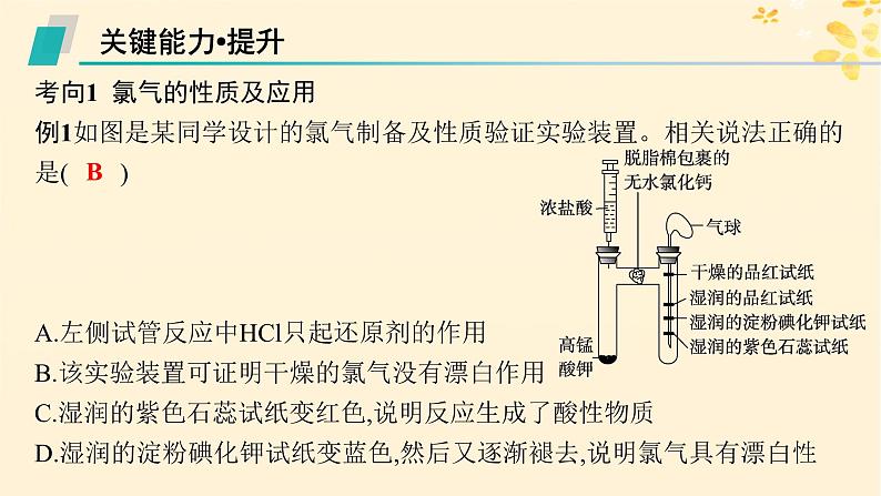 备战2025届新高考化学一轮总复习第4章非金属及其化合物第14讲氯及其化合物课件第8页