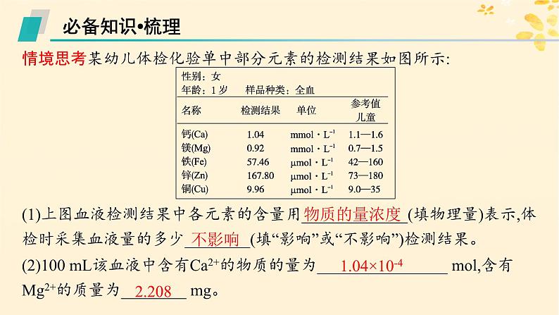 备战2025届新高考化学一轮总复习第2章物质的量第7讲物质的量浓度及溶液配制课件05