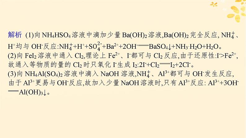 备战2025届新高考化学一轮总复习第1章物质及其变化热点专攻2与量有关的离子方程式的书写课件05