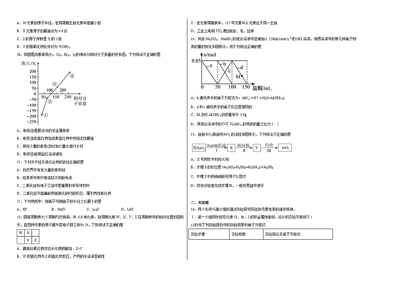 第1章第3节元素周期表的应用同步练习02
