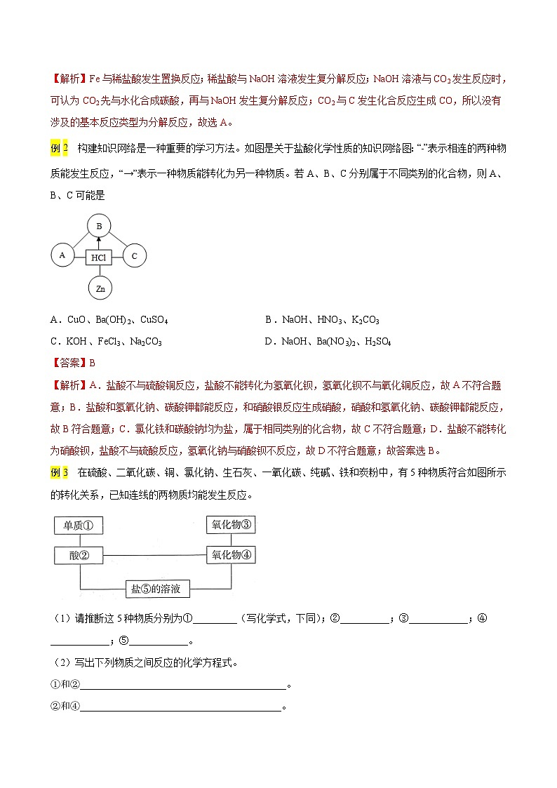 1.2 物质的转化关系判断（精讲）-2024-2025学年高一化学上学期常考题型精讲与精练高分突破（人教版）第3页