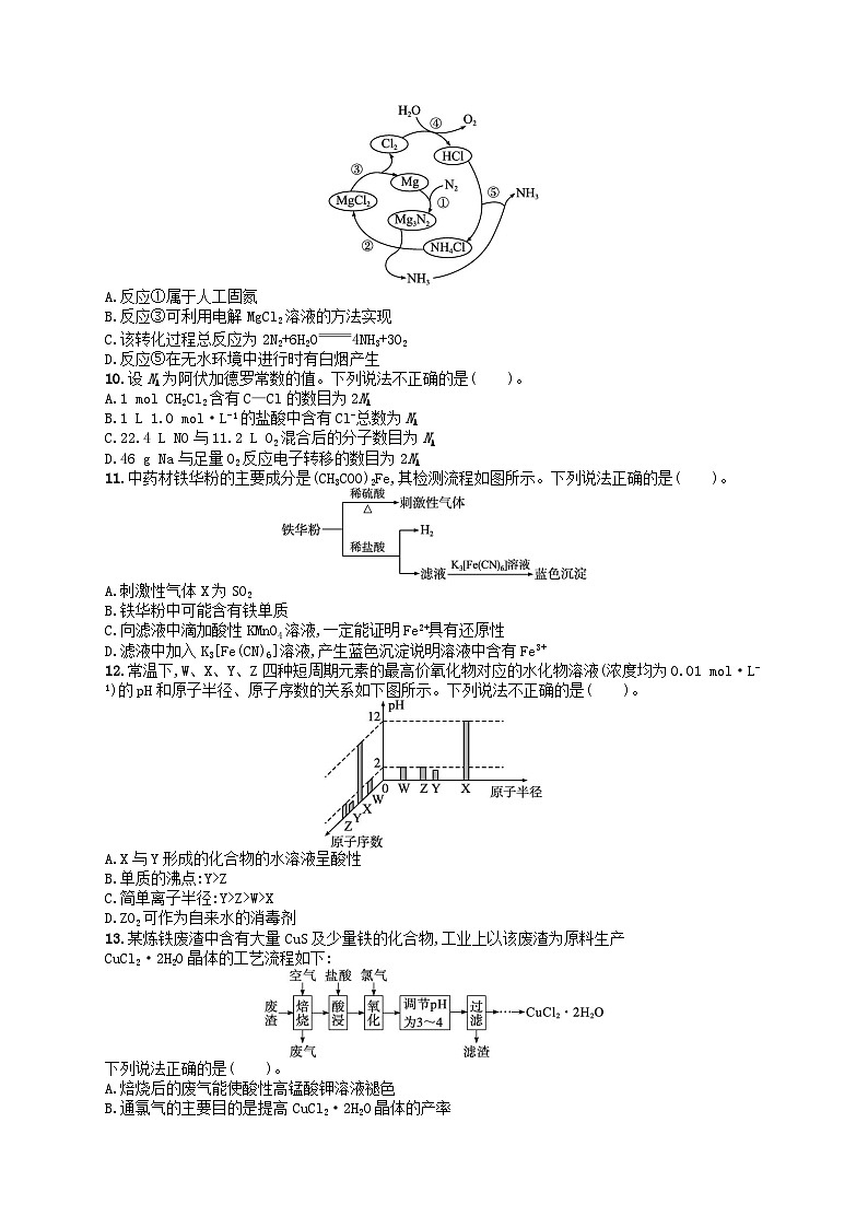 新高考新教材广西专版2024届高考化学二轮总复习题型专项练选择题专项练103