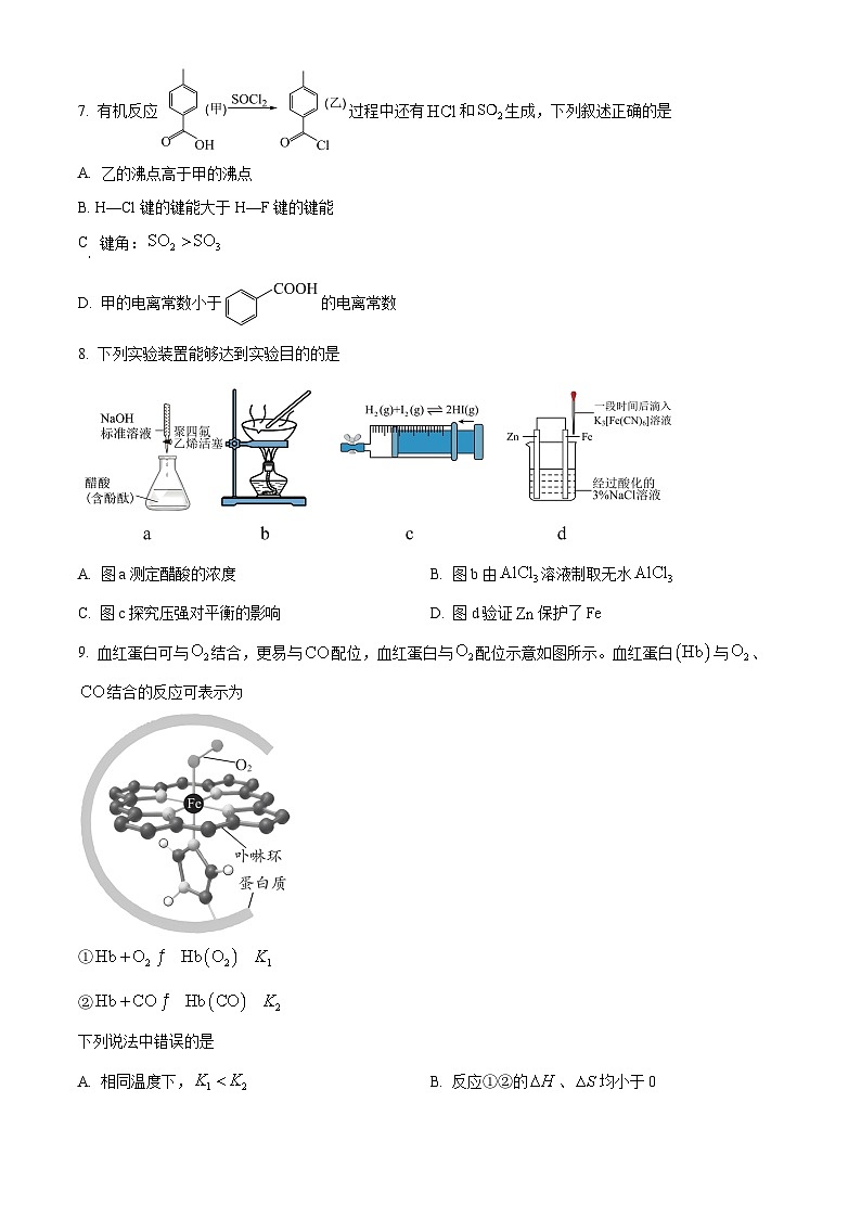 江西省宜春市丰城市第九中学2023-2024学年高三上学期期末考试化学试题（原卷版+解析版）03