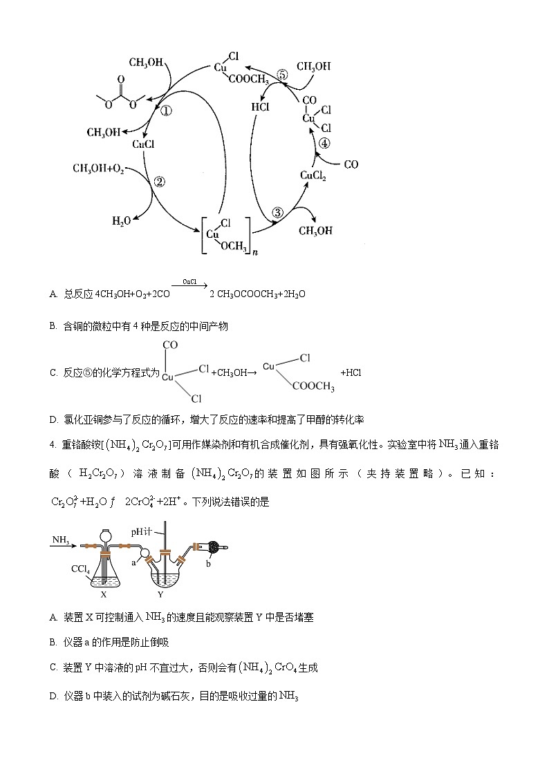 精品解析：陕西省渭南市尚德中学2023-2024学年高三上学期考练化学试卷 （原卷版）第2页