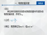1.3.3物质的量浓度课件 2023-2024学年高一上学期化学鲁科版（2019）必修第一册