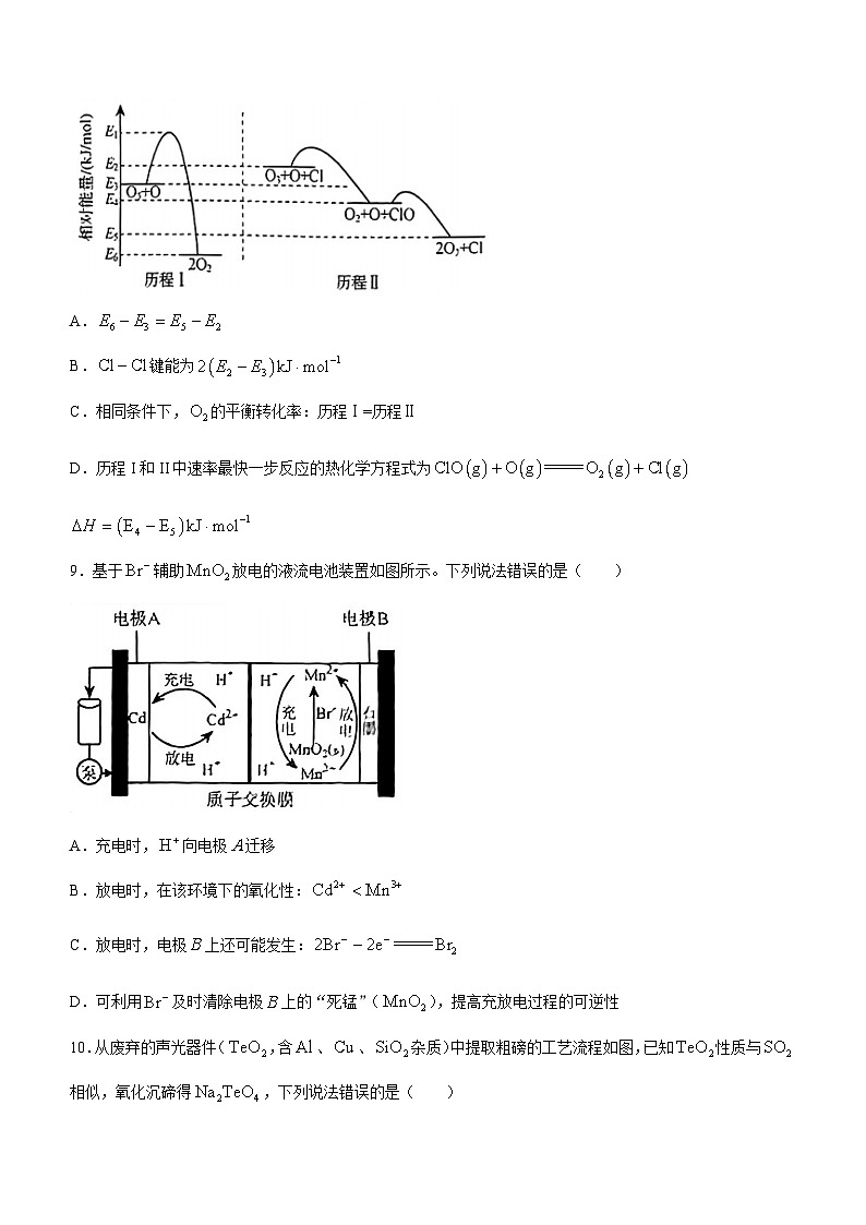 2024淄博高三下学期一模考试化学含答案03