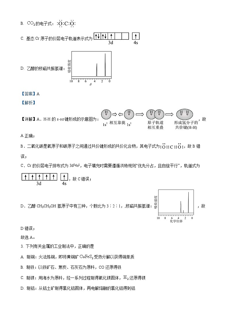 辽宁省葫芦岛市2024届高三一模化学试题（原卷版+解析版）02