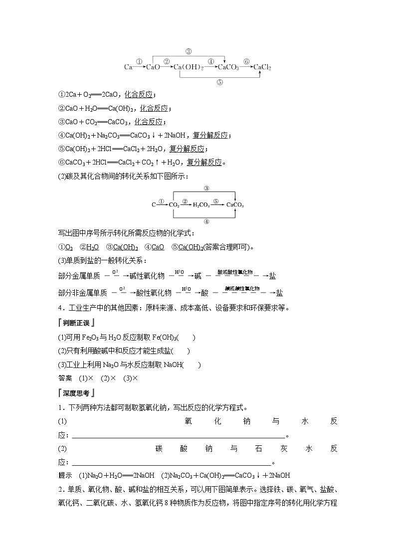 高中化学新教材同步必修第一册 第一章 第一节 第二课时　物质的转化(同步讲义)第3页
