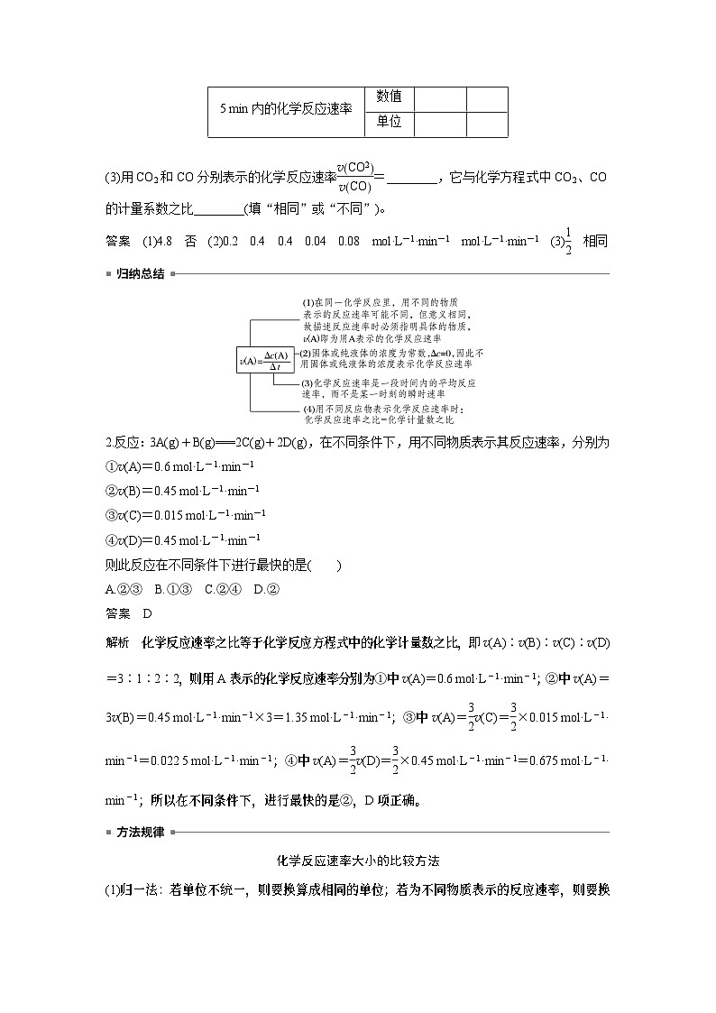高中化学新教材同步必修第二册  第六章 第二节 第一课时　化学反应的速率(同步讲义)第2页