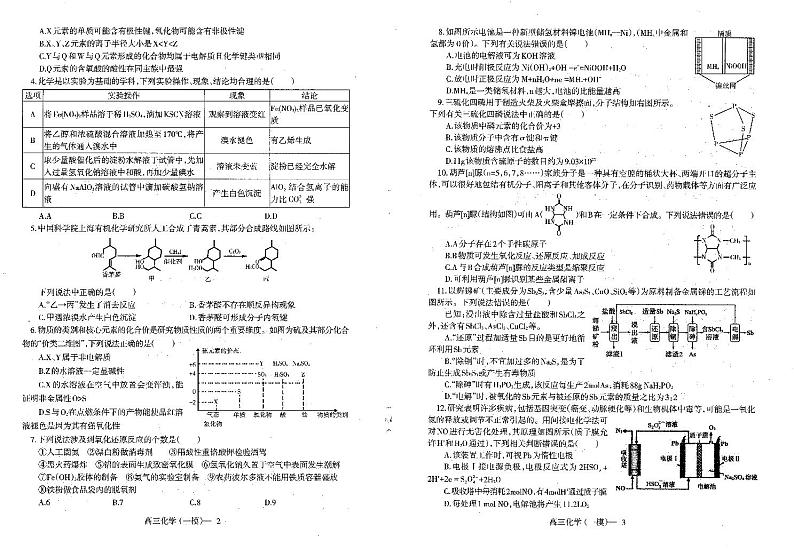 2024届辽宁省协作校高三下学期一模大联考化学试题02