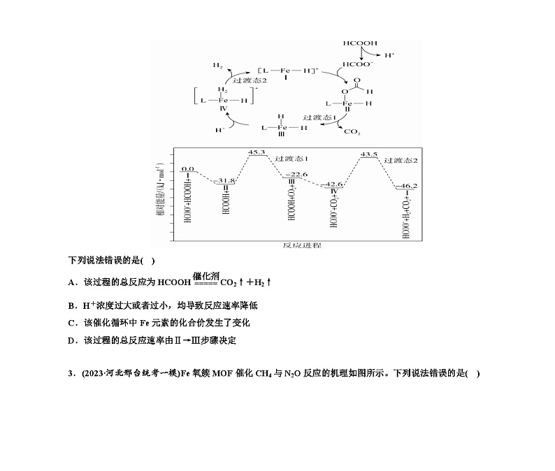 第一部分 题型18　化学反应机理 历程　能垒图分析（含解析）2024高考化学二轮复习第2页