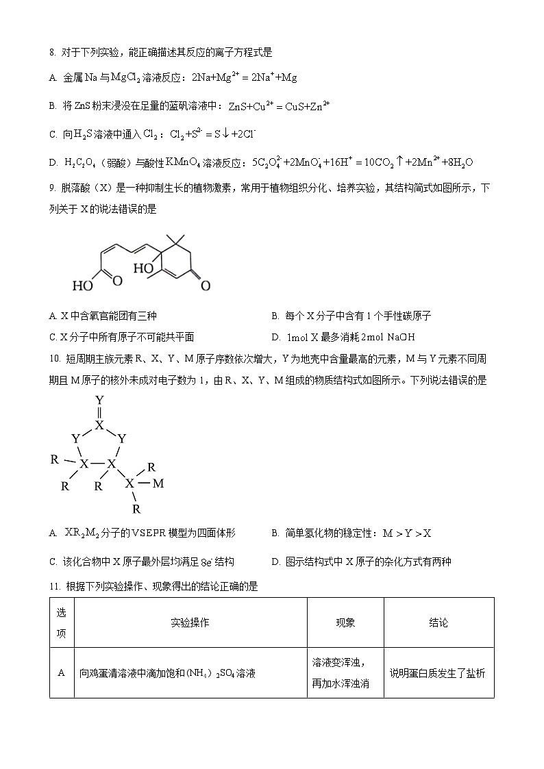 2024届黑龙江省绥化市高三下学期3月联考模拟检测化学试卷 （原卷版+解析版）03