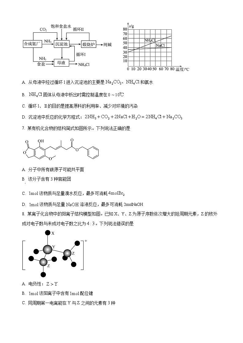 2024届吉林省白山市高三一模考试化学试题（原卷版+解析版）03