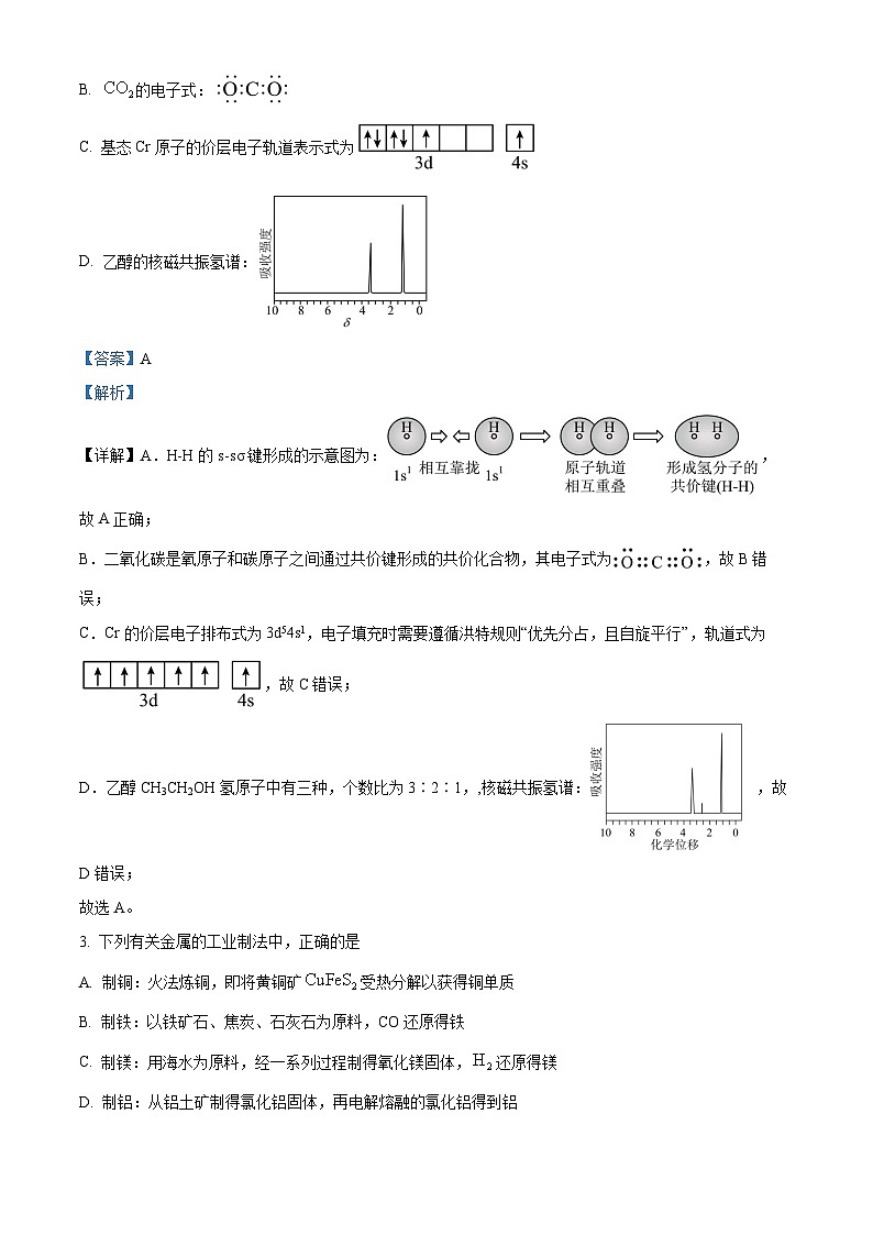 精品解析：辽宁省葫芦岛市2024届高三一模化学试题（解析版）第2页