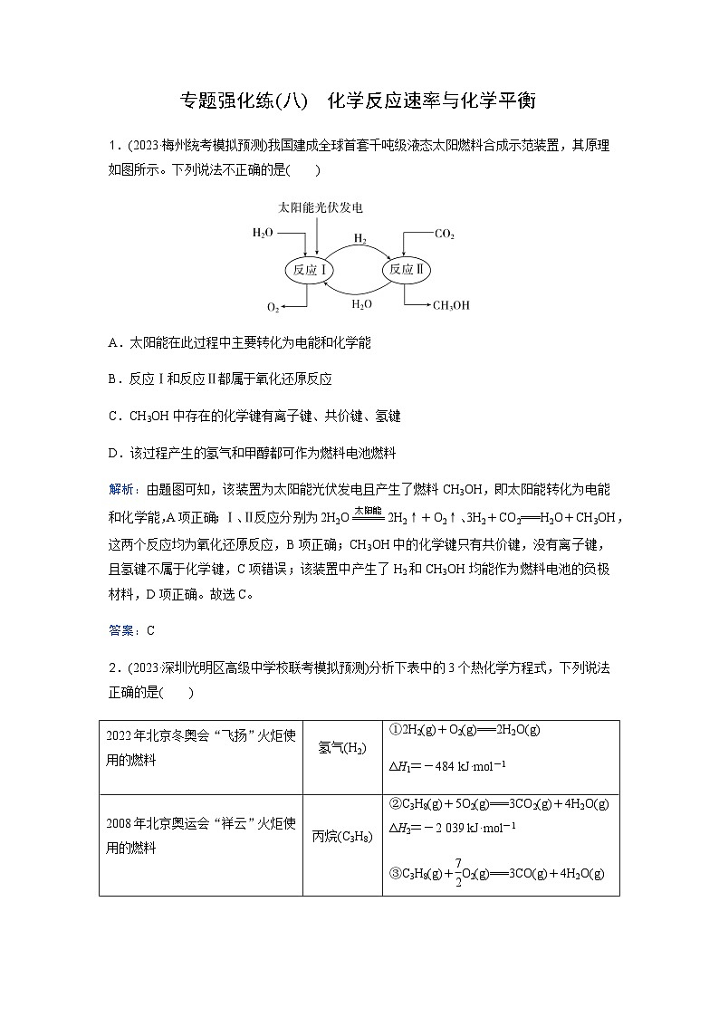 2024届高考化学二轮复习专题强化练(八)含答案第1页