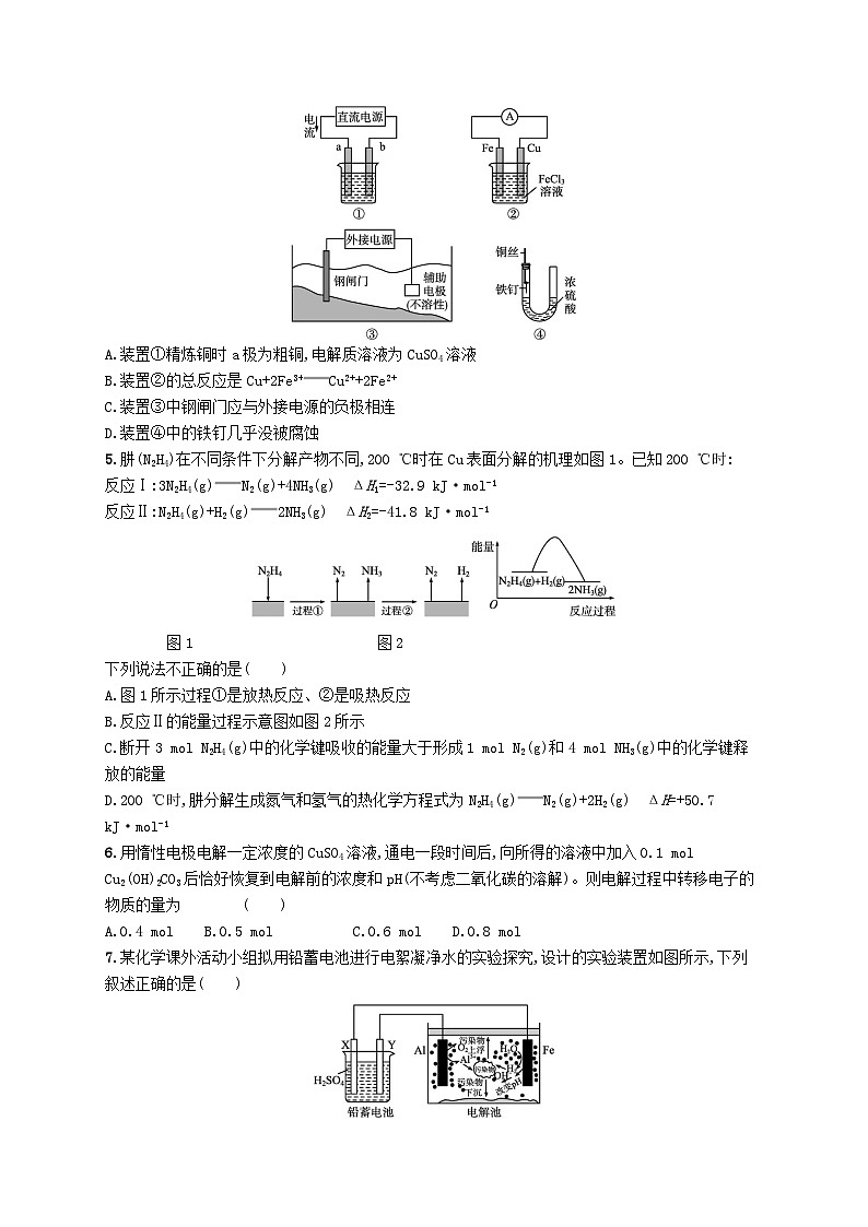 2025届高考化学一轮复习专项练习单元质检卷六化学反应与能量02