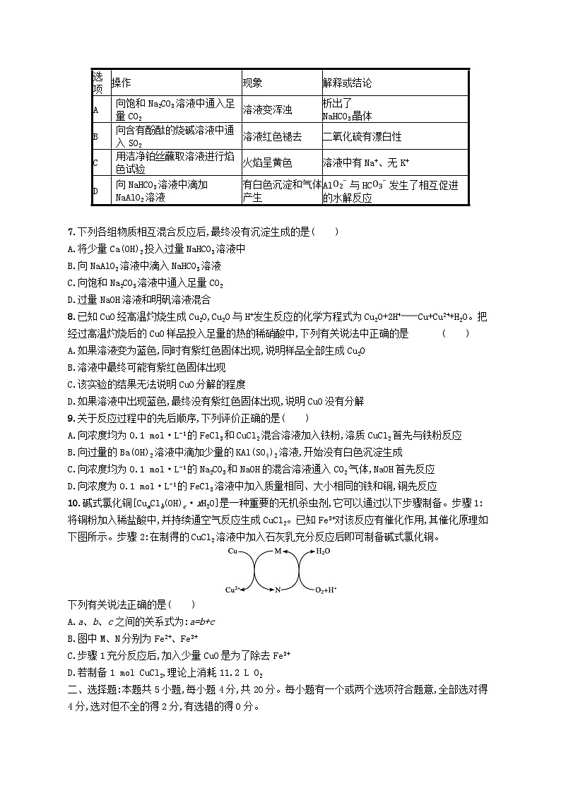 2025届高考化学一轮复习专项练习单元质检卷三金属及其化合物第2页
