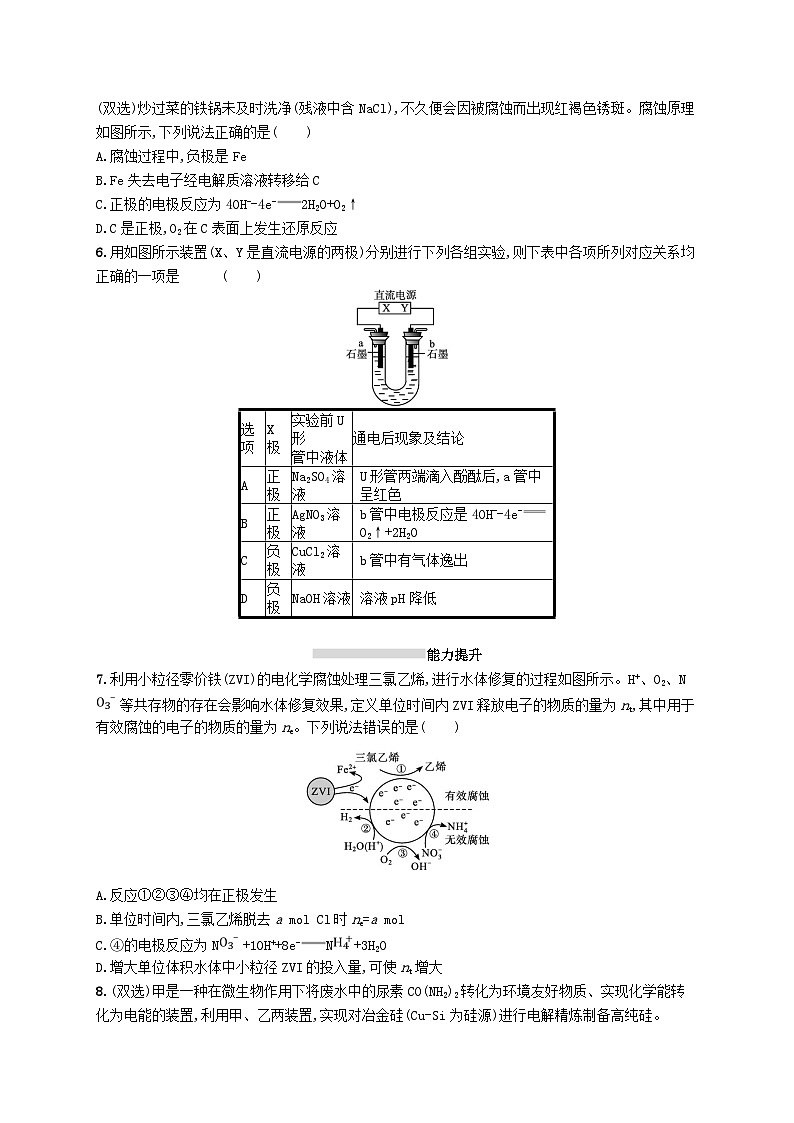 2025届高考化学一轮复习专项练习课时规范练19电解池金属的腐蚀与防护第2页