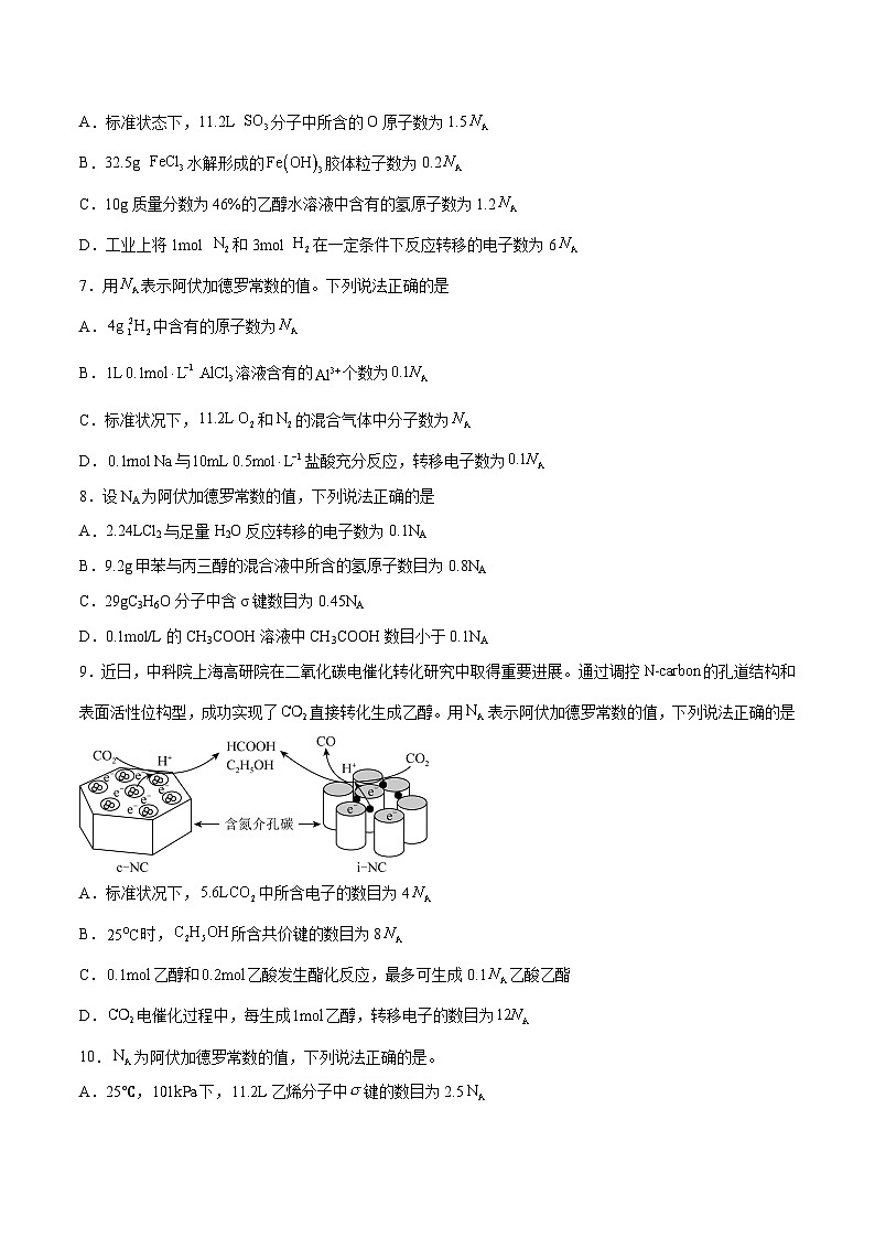 专题讲座（二）阿伏加德罗常数的突破（练）- 2024年高考化学大一轮复习【精讲精练+专题讲座】（原卷版）第2页