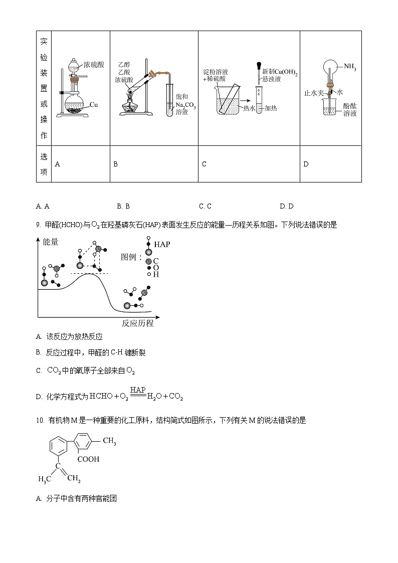 河南省洛阳市强基联盟2023-2024学年高一下学期3月月考化学试题（原卷版+解析版）03