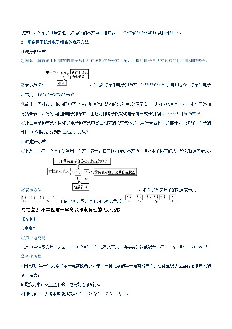 易错类型09 物质结构与性质（7大易错点）-2024年高考化学考试易错题（全国通用）02