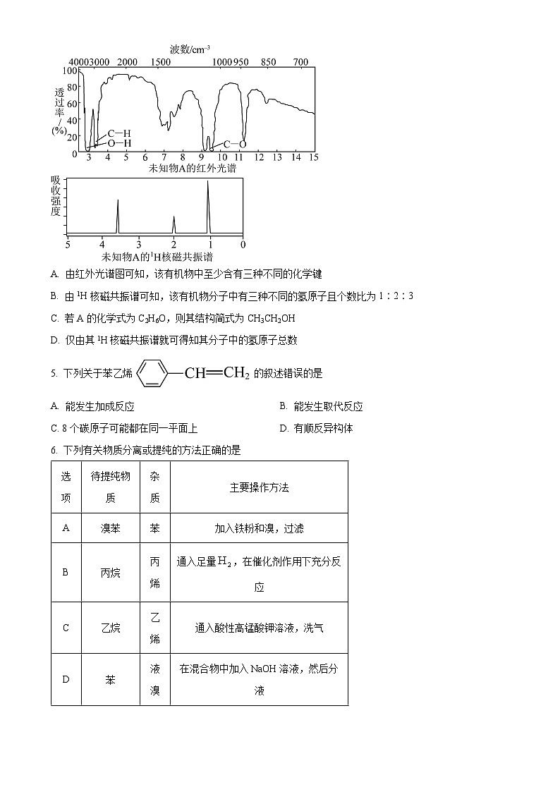 山东省德州市第一中学2023-2024学年高二下学期3月月考化学试题 （原卷版+解析版）02