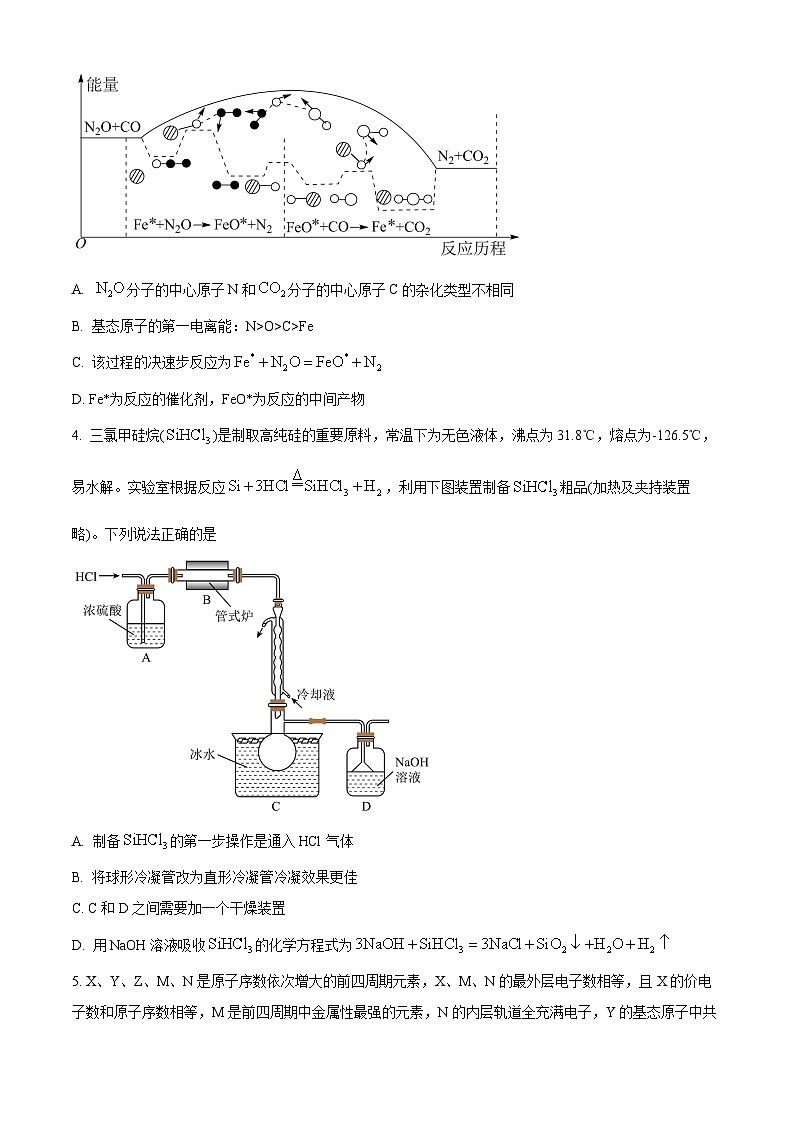 山西省部分高中2024届高三第一次模拟考试理综-化学试卷（原卷版+解析版）02