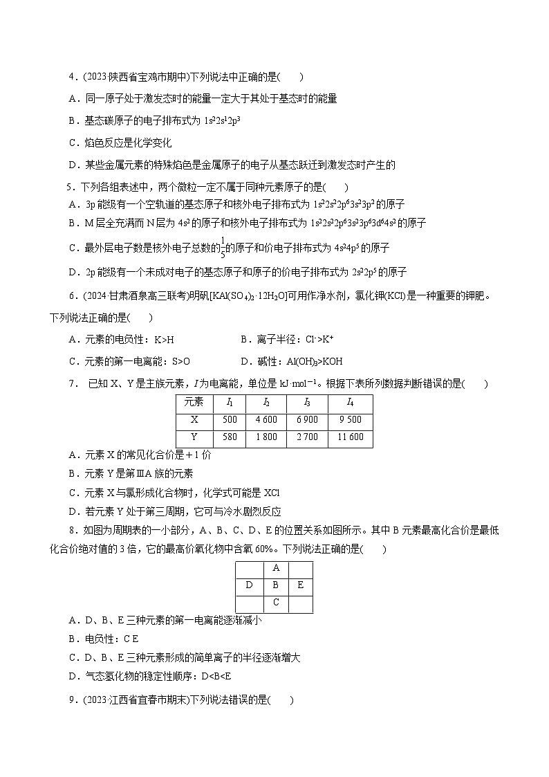 专题12  物质结构与性质综合(题型突破)(练习)-高考化学二轮复习讲练测（新教材新高考）02