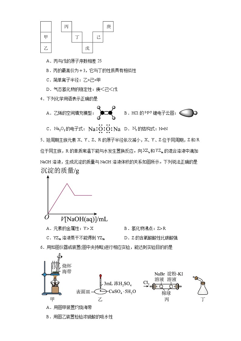 专题2原子结构与元素性质同步练习 2023-2024学年高二下学期苏教版（2019）化学选择性必修202