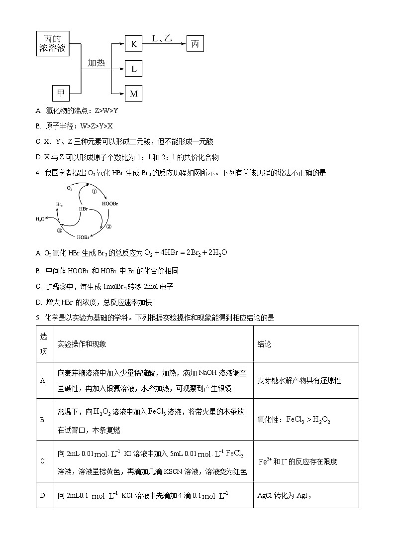 2024届陕西省西安市第一中学高三下学期第十次模拟考试理综试题-高中化学（原卷版+解析版）02