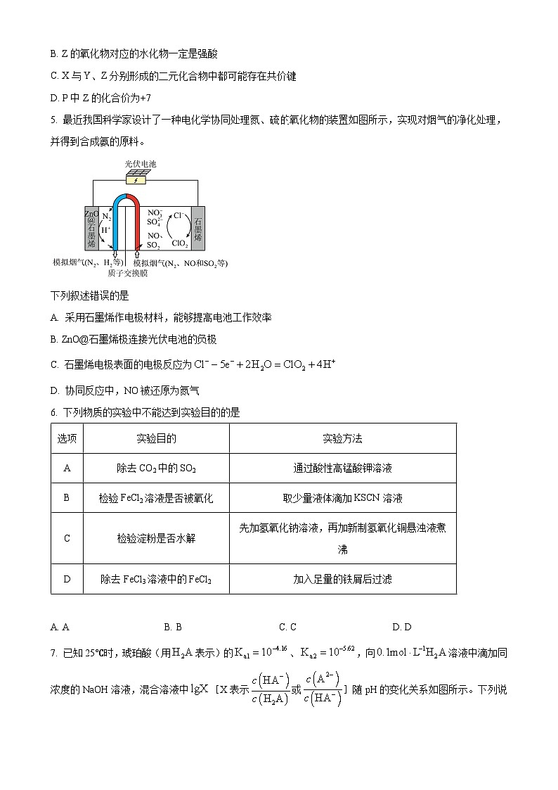 宁夏银川市唐徕中学2024届高三下学期一模理科综合化学试题（原卷版+解析版）03