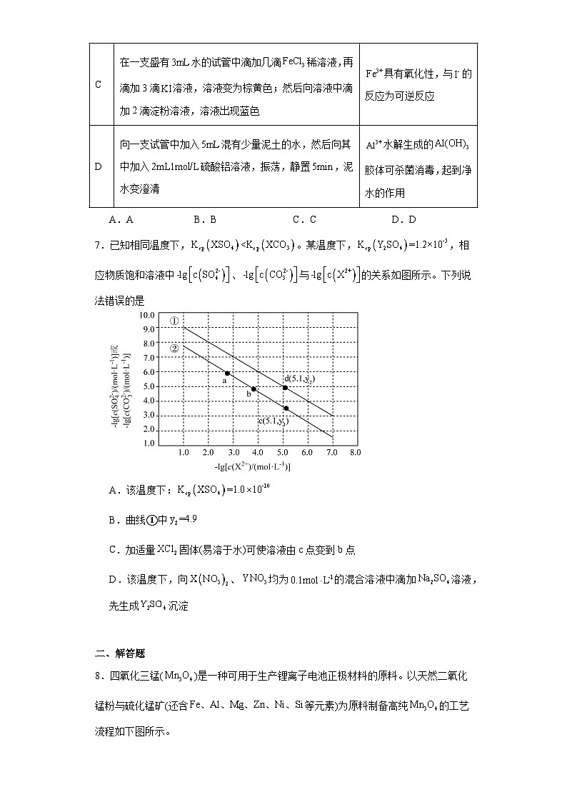2024届山西省太原市高三高三下学期一模理综试卷-高中化学（含解析）03