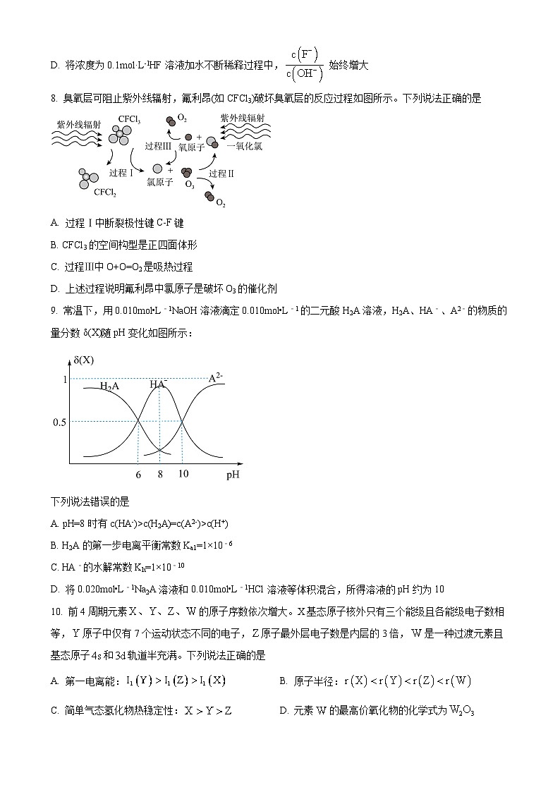 江西省宜春市丰城市第九中学2023-2024学年高二下学期4月月考化学试题（原卷版）第3页