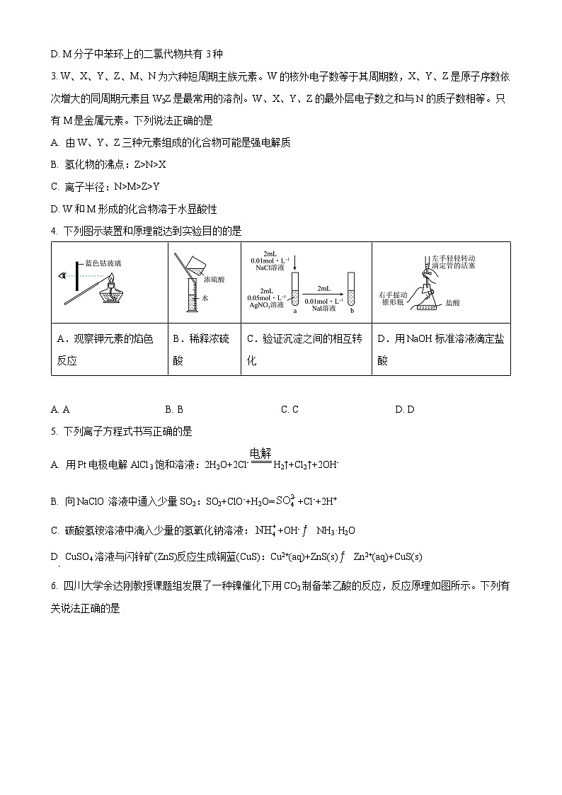 四川省绵阳市某中学2024届高三下学期“超越杯”考试化学试题（Word版附解析）02