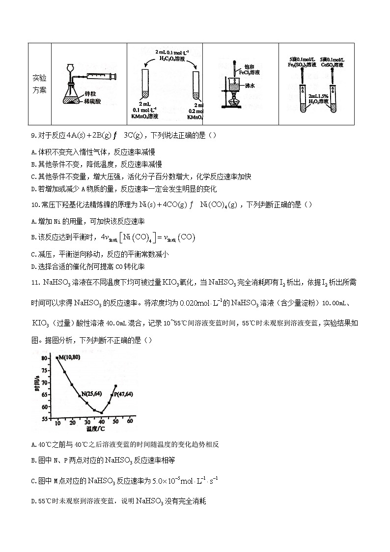 江苏省常州市2023_2024学年高二化学上学期10月阶段调研试题无答案第3页