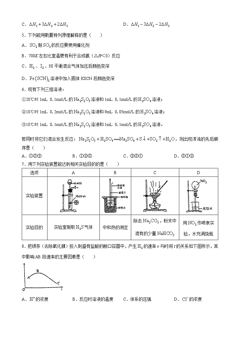 广东省东莞市嘉荣外国语学校2023-2024学年高二下学期第一次月考化学试题(无答案)第2页