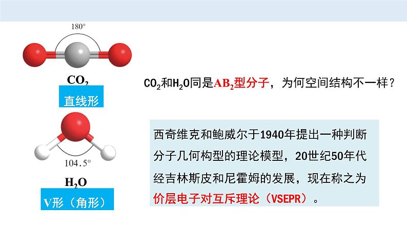 化学人教版（2019）选择性必修2 2.2.2价层电子对互拆模型  课件第3页