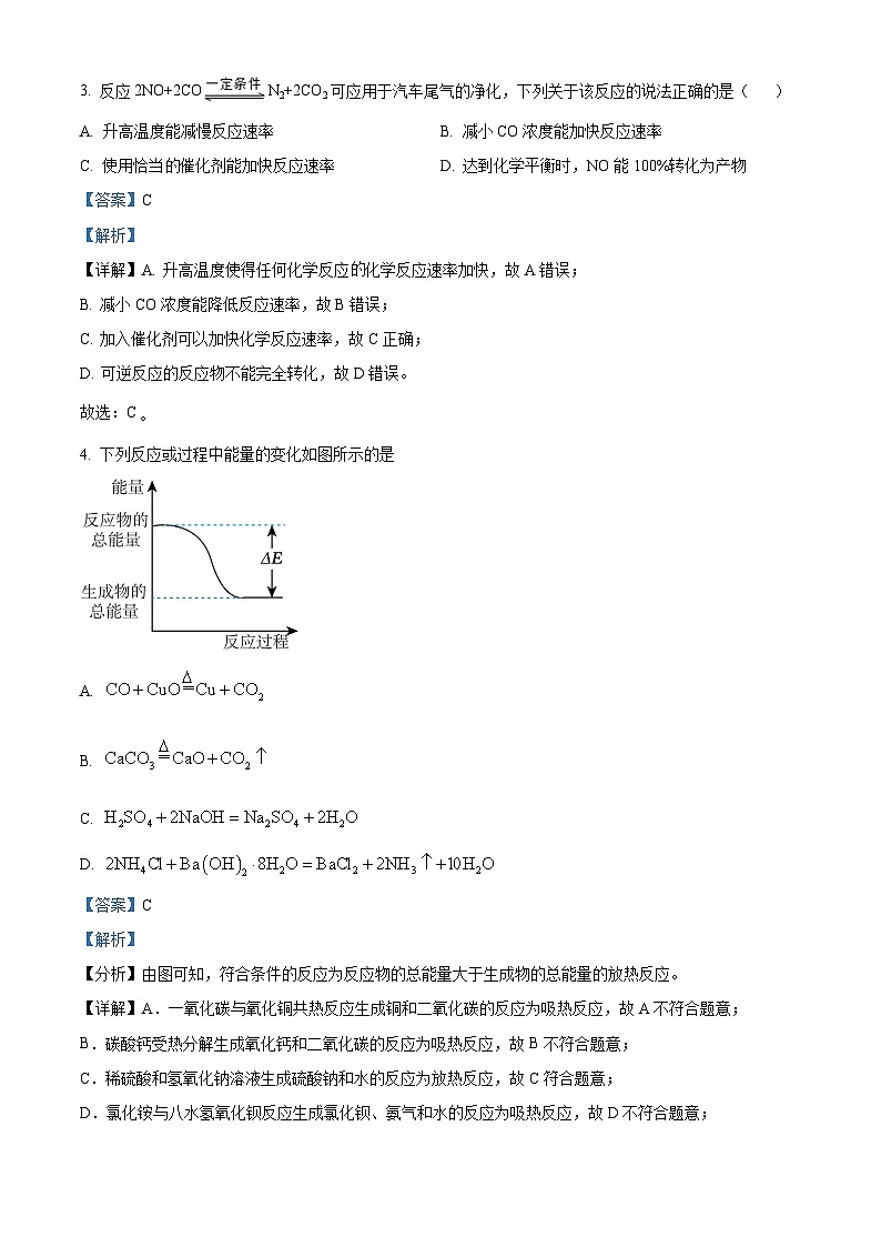 江苏省连云港市灌云县杨集高级中学2023-2024学年高一下学期3月阶段检测化学试题（原卷版+解析版）02