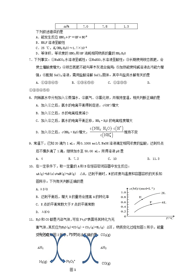 湖南省常德市2023_2024学年高二化学上学期期中试题02