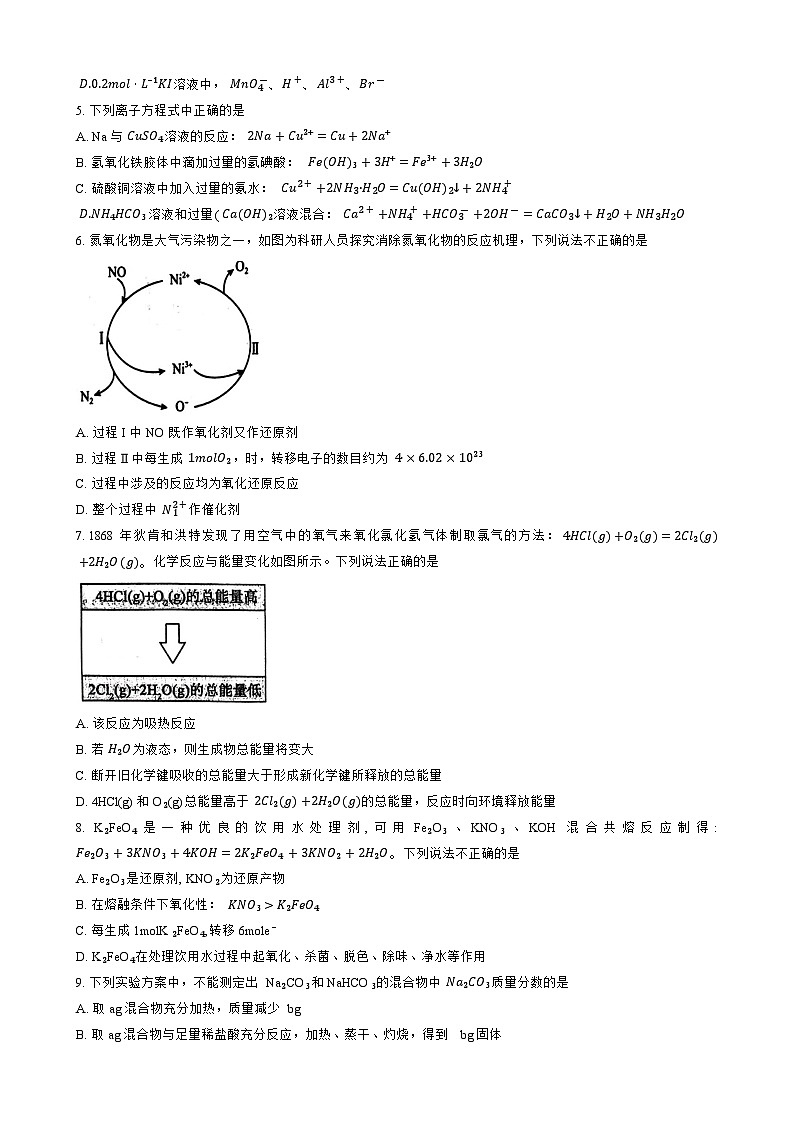 河南省六市2023_2024高三化学上学期10月阶段性考试试题02