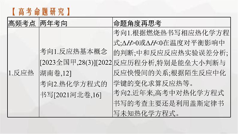 新教材（通用版）高考化学二轮复习专题8化学反应的热效应课件02