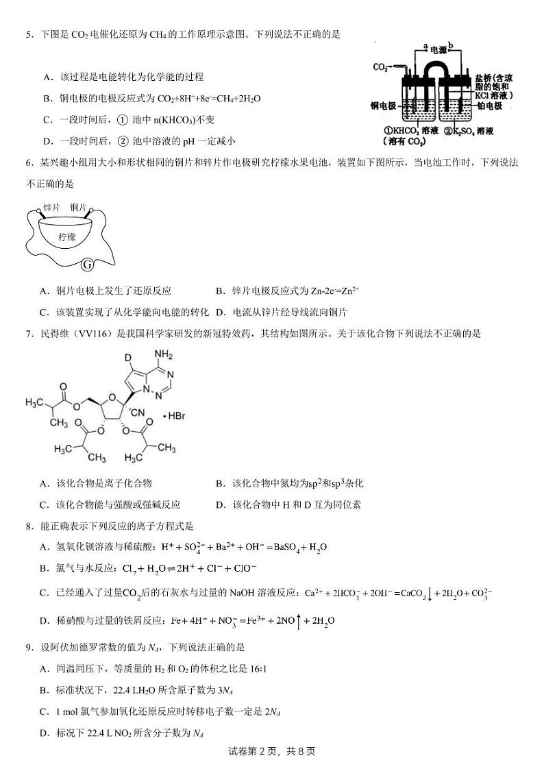 广东省新南方联盟2024届高三下学期4月联考化学试题+答案02