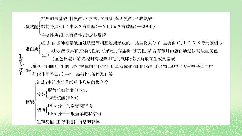 2024春新教材高中化学第4章生物大分子章末总结课件新人教版选择性必修303