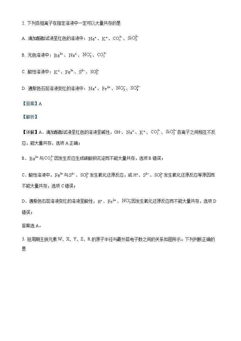湖北省武汉市第十一中学2023-2024学年高一下学期3月月考化学试卷（解析版）02