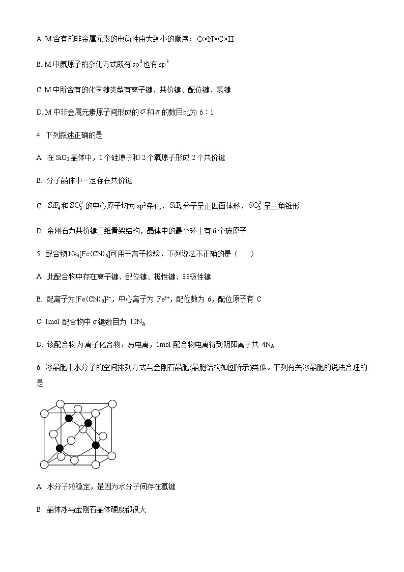 福建省莆田第二十五中学2023-2024学年高二下学期第一次质量检化学试题（原卷版+解析版）02