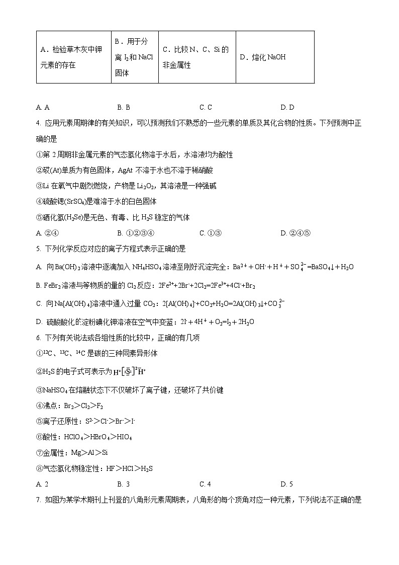 河南省南阳市镇平县第一高级中学2023-2024学年高一下学期3月月考化学试题（原卷版）第2页