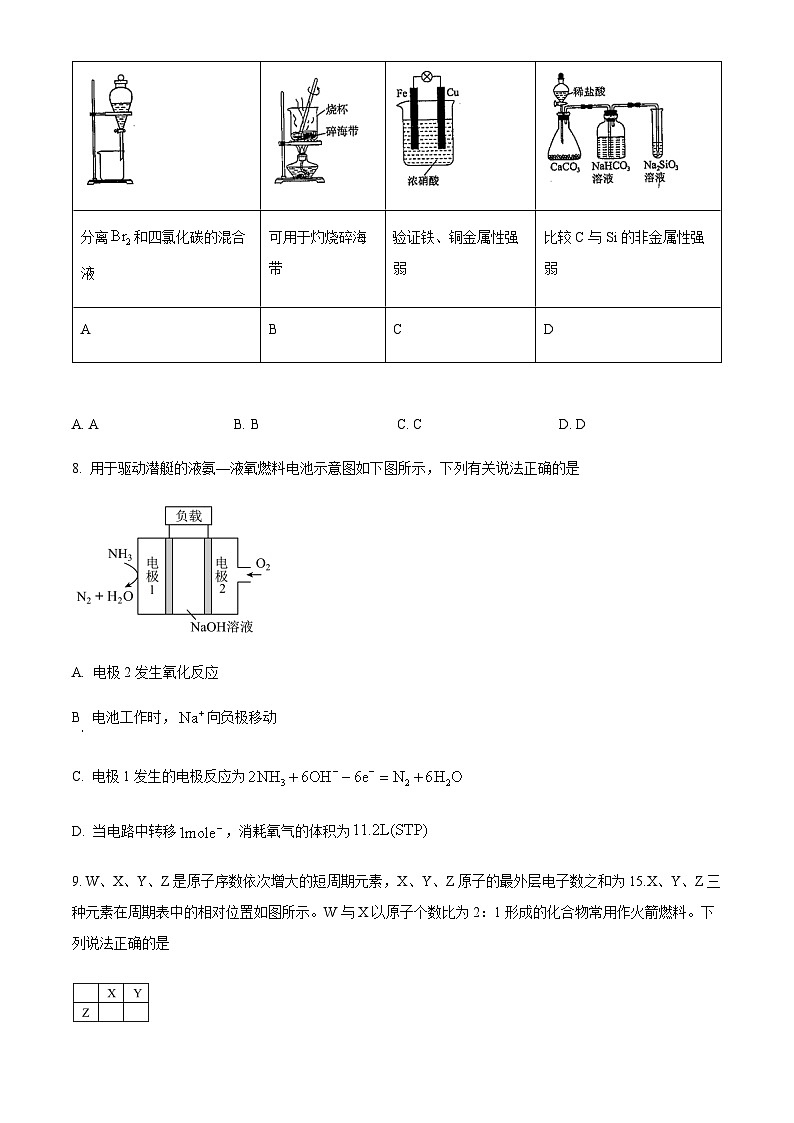 福建省厦门双十中学2023-2024学年高一下学期4月月考化学试题（原卷版+解析版）03