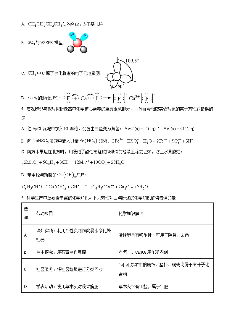 广东省湛江市2024届高三下学期第二次模拟测试化学试题（原卷版）第2页