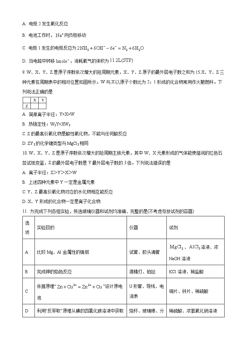 福建省厦门双十中学2023-2024学年高一下学期4月月考化学试卷（Word版附解析）03